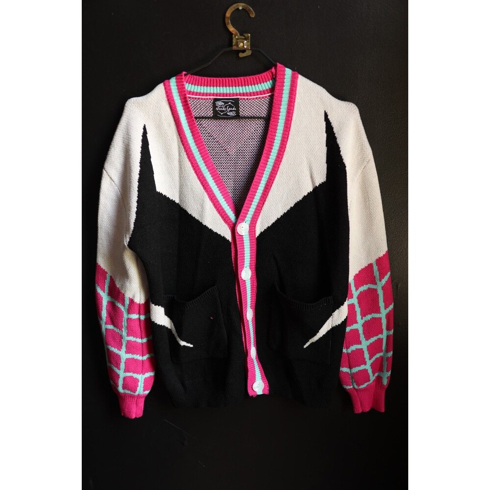 Steady Hands Womens Button Sweater Cardigan Spider Gwen Stacy XS